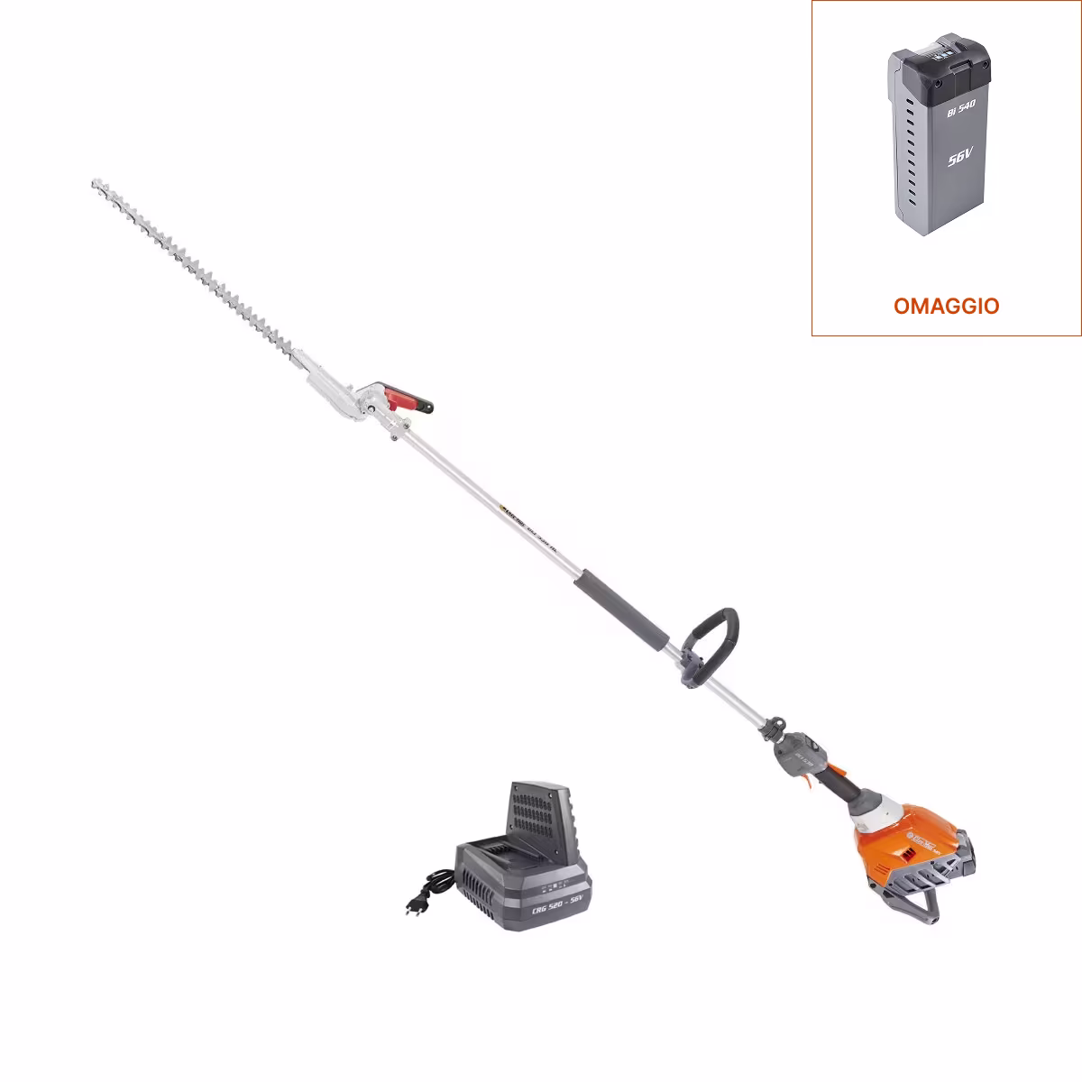 Oleo-Mac Bci 530 Hl Con Batteria Bi 540 E Caricabatterie Crg 520 - Tagliasiepi